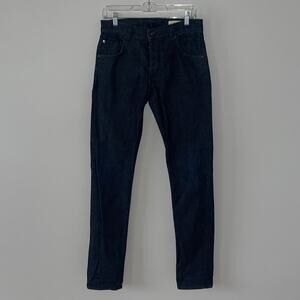 Rag & Bone Button Fly Slim Tonal Rinse Size 29 Dark Indigo